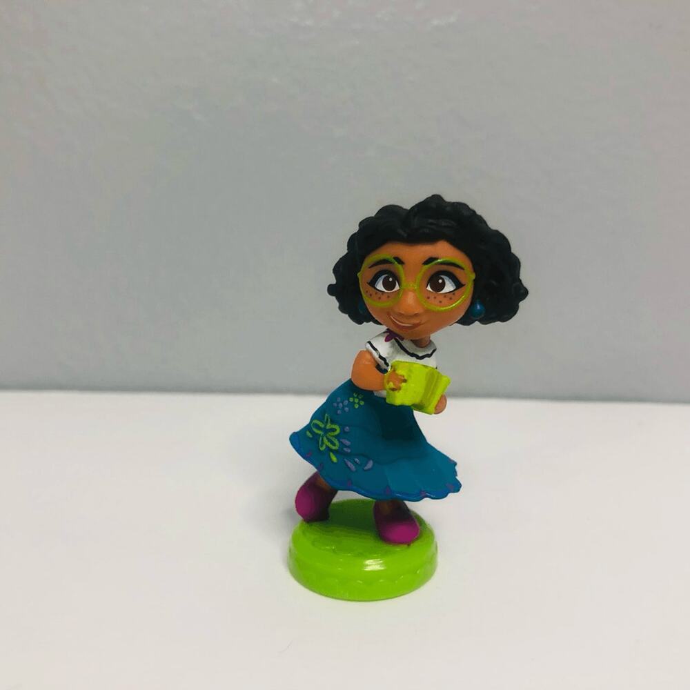 disney encanto mirabel figure 2 inch cake topper green round base accordion